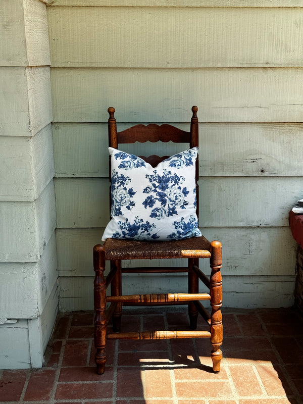 Throw Pillow, Market Blue