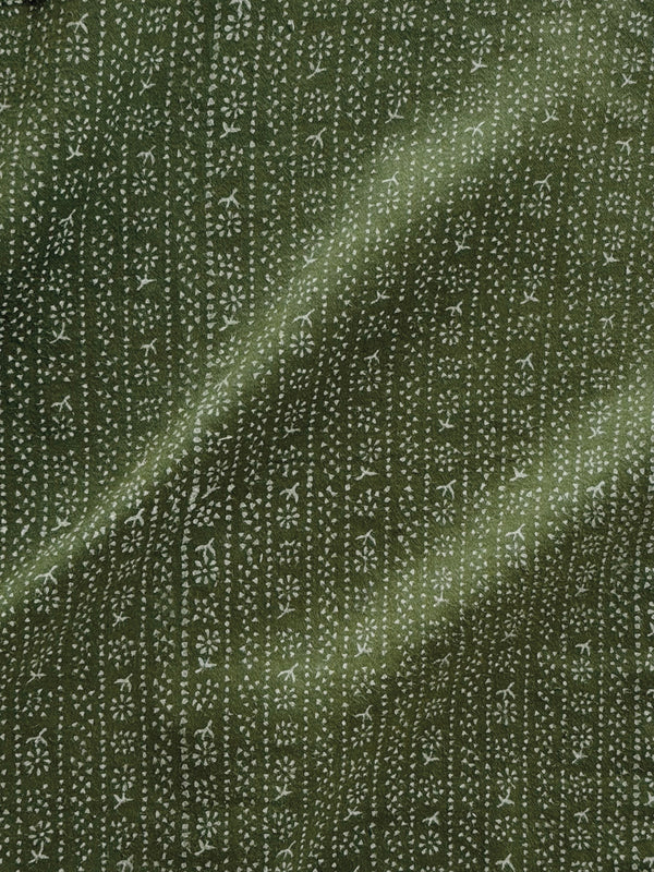 Duvet Cover in Calico Stripe Moss