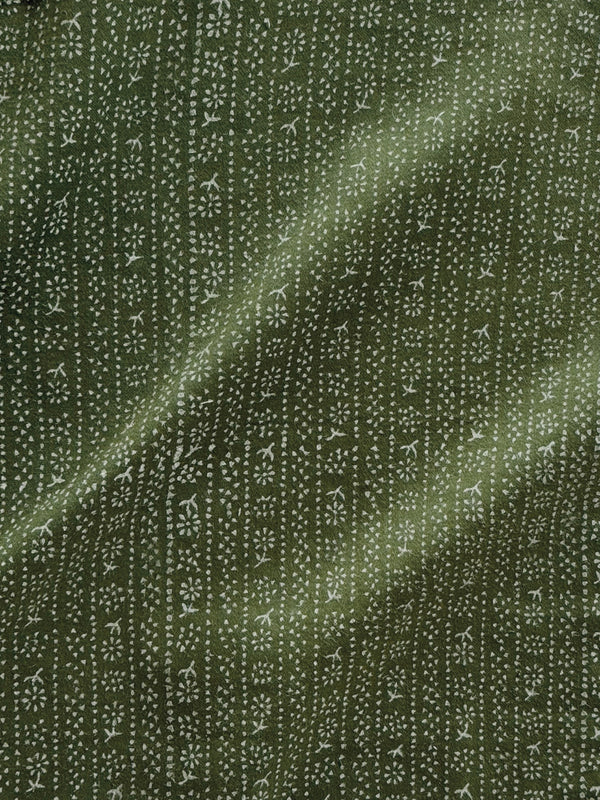 Flat Sheet in Calico Stripe Moss