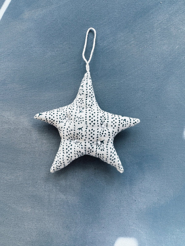 Star Ornament, Calico Stripe Lake