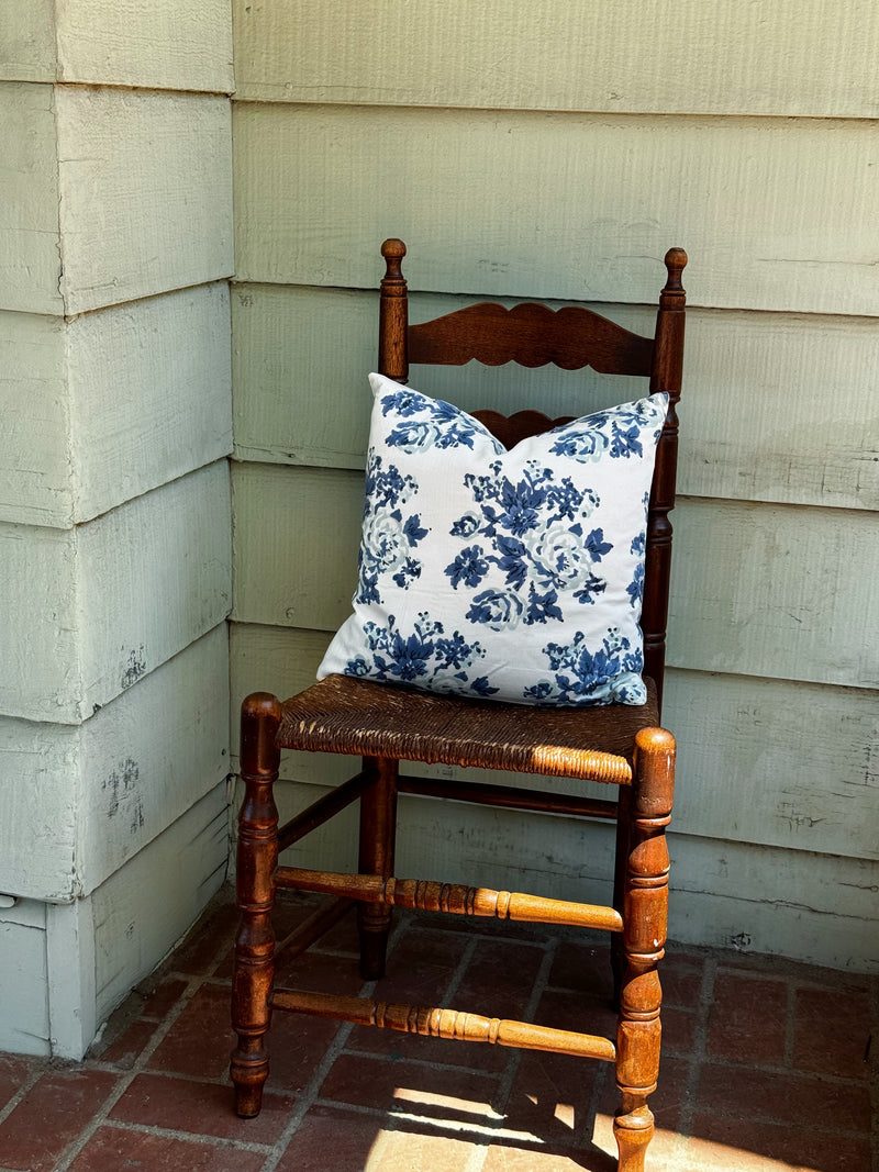 Throw Pillow, Market Blue