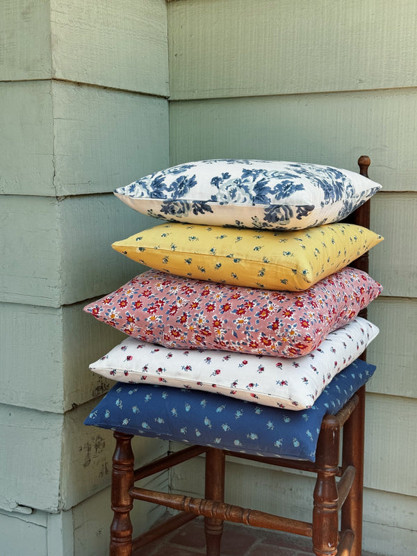 Throw Pillow, Market Blue