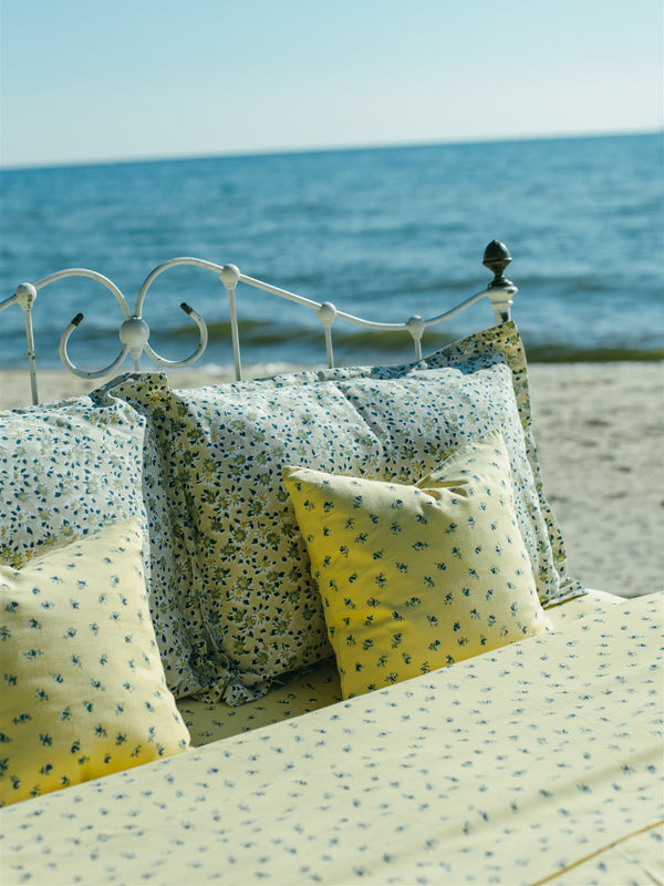 Throw Pillow, Ditsy Rose Straw