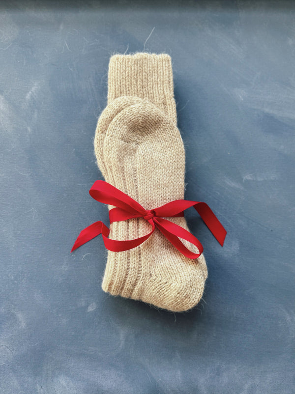 Tall Ribbed Sweater Sock, Ecru
