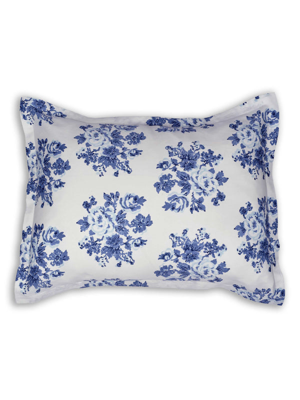 Set of 2 Pillow Case Shams, Market Blue