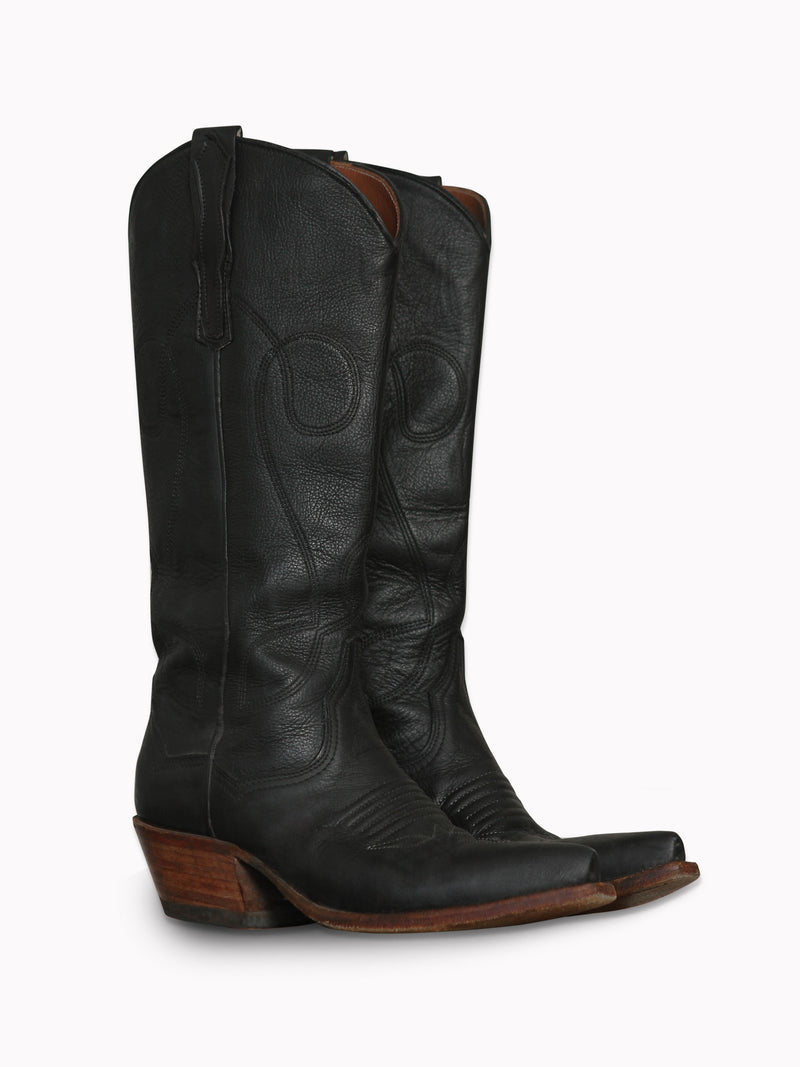 Cowboy Boots in Black - Bliss And Mischief
