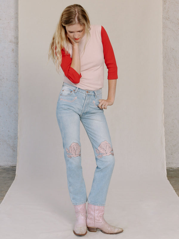 Song of the West Denim in Pink - Bliss And Mischief