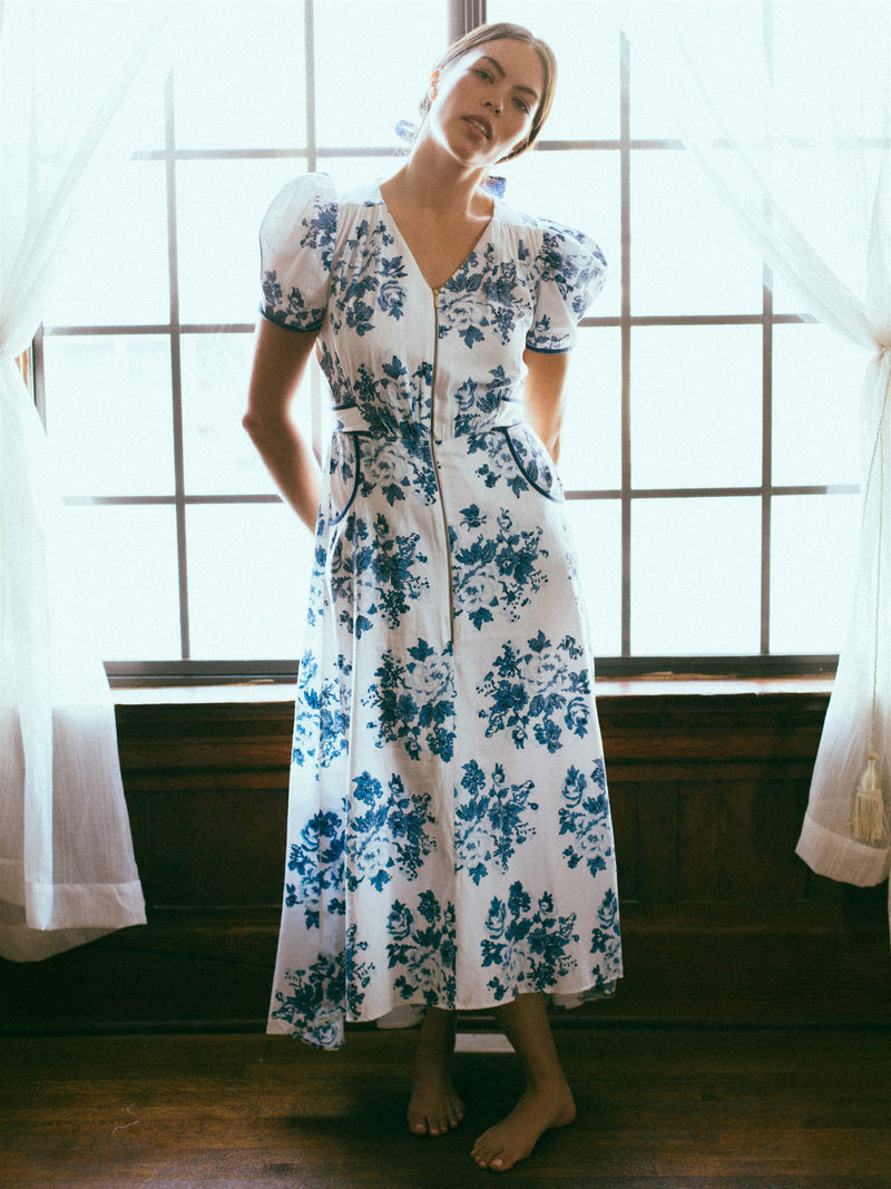 Lena Dress, Market Blue